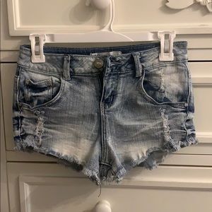 Maui high rise jean shorts